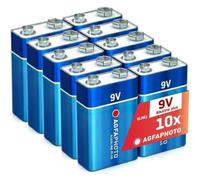 AgfaPhoto Piles Mono D LR20 Alcalines Plus (1,5V, Lot de 12) - Longue Durée de Vie - Idéales pour Lampes, Radios, Jouets et Plus - Performance Fiable et Constante (9V - Lot de 10)