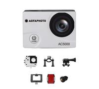 AGFAPHOTO Realimove AC5000 - Caméra d'Action Numérique étanche 30m (True 720P Batterie Lithium 12 accessoires inclus WiFi) Gris