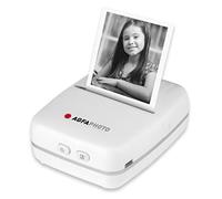 AGFA PHOTO Realipix Pocket P - Imprimante Photo Thermique Portable (Impression Noir et Blanc sans encre, Bluetooth, Batterie Lithium) Blanc