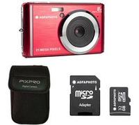 AGFAPHOTO Realishot DC5200 - Appareil Photo Numerique Compact, CMOS 21MP, Écran LCD 2,4" , Zoom Digital 8x, Video HD 720p, Batterie Lithium, Cartes SD, Modes Scene Rojo