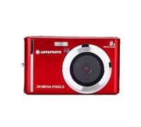AGFA PHOTO Realishot DC5500 - Appareil Photo Numérique Compact, 24 MP, Ecran LCD 2,4", Zoom Digital 8x, Vidéo HD 720p, Mémoire Externe SD, Batterie Lithium - Rouge