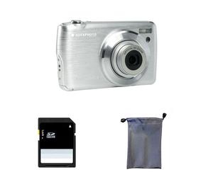 Agfaphoto realishot dc8200 argent + étui + carte sd 16 go