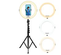 AgfaPhoto Ring Light Realiview ARL11XL Eclairage annulaire LED avec trépied - Lumière pour Téléphone Portable, Photos, Selfies, vidéos, Youtube, Maquillage, TikTok