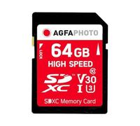 AgfaPhoto Carte mémoire SDXC 64GB Haute vitesse Classe 10 UHS-I U1 V30