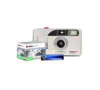 AgfaPhoto Set Analog 603020 - Appareil Photo Argentique Réutilisable Motorisé - Pellicule et Pile Incluses