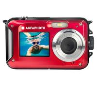 AGFA PHOTO Realishot WP8000 - Appareil Photo Numérique Étanche (24 MP, Vidéo Full HD, Double écran LCD, Zoom Digital 16x, Stabilisateur Numérique, Batterie Lithium) Rouge-Rouge-