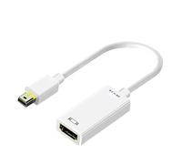 AGFQGLDPO Adaptateur DP vers HDMI, convertisseur de Port, câble Mini DisplayPort vers HDMI, projecteur TV 1080P 4K for PC, Ordinateur et Mac. Pièces de Rechange(White 4K)