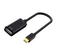 AGFQGLDPO Adaptateur DP vers HDMI, convertisseur de Port, câble Mini DisplayPort vers HDMI, projecteur TV 1080P 4K for PC, Ordinateur et Mac. Pièces de Rechange(Black 4K)