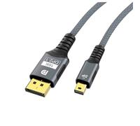 AGFQGLDPO Câble Mini DP vers DisplayPort 16K DP2.1, câble de Conversion bidirectionnel 16K à 60 Hz et 8K à 120 Hz for projecteur MacBook Air. Pièces de Rechange.(1.0M)