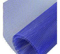 AggAuto 100x33cm Bleu grille de course, Taille du trou de Losange de 4×8mm, grille en aluminium, universels grille de radiateur de voiture