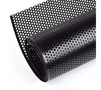 AggAuto 100x33cm Noir grille de course, Taille du trou de Circulaire de 4mm, grille en aluminium, universels grille de radiateur de voiture