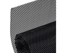 AggAuto 100x33cm Noir grille de course, Taille du trou de Losange de 4×8mm, grille en aluminium, universels grille de radiateur de voiture