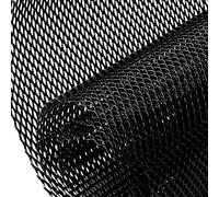 AggAuto 100x33cm Noir grille de course, Taille du trou de Losange de 5×10mm, grille en aluminium, universels grille de radiateur de voiture
