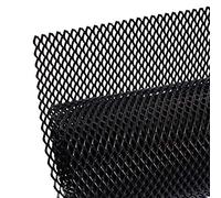 AggAuto 100x33cm Noir grille de course, Taille du trou de Losange de 6×12mm, grille en aluminium, universels grille de radiateur de voiture