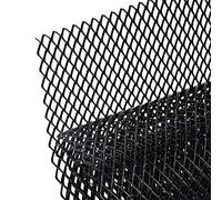 AggAuto 100x33cm Noir grille de course, Taille du trou de Losange de 8×16mm, grille en aluminium, universels grille de radiateur de voiture