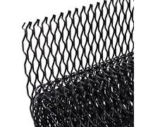AggAuto 100x33cm Noir grille de course, Taille du trou de Mouette de 8×25mm, grille en aluminium, universels grille de radiateur de voiture