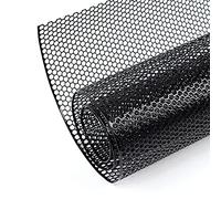 AggAuto 100x33cm Noir grille de course, Taille du trou de Nid d'abeille 6×1mm, grille en aluminium, universels grille de radiateur de voiture