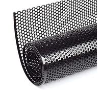AggAuto 100x33cm Noir grille de course, Taille du trou de Nid d'abeille 6×2mm, grille en aluminium, universels grille de radiateur de voiture