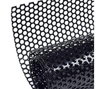 AggAuto 100x33cm Noir grille de course, Taille du trou de Nid d'abeille 8×3mm, grille en aluminium, universels grille de radiateur de voiture
