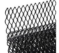 AggAuto 120×40cm Noir grille de course, Taille du trou de Hexagonal de 11×25mm, grille en aluminium, universels grille de radiateur de voiture