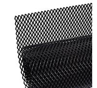 AggAuto 120×40cm Noir grille de course, Taille du trou de Losange de 6×12mm, grille en aluminium, universels grille de radiateur de voiture