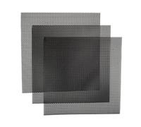 AggAuto Lot de 3 grilles de course noires de 33 x 33 cm, grille de course en losange de 3 x 6 mm, grille étirée en alliage d'aluminium, grille de radiateur universelle pour voiture