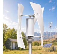 AGGBDYXO Éolienne à Axe Vertical, Kit Générateur à 3 Pales avec Alternateur à Aimant Permanent et Contrôleur de Charge 12V/24V/48V pour Maison, Chalet, Ferme et Site Hors Réseau,24v