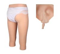 AGGBDYXO Pantalon en Silicone pour Le travestissement des Fesses et des Hanches, vêtements pour Hommes et Femmes, caleçons pour transgenres,Color 1,Pluggable