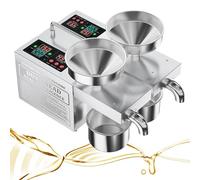 AGGBDYXO Presse à Huile à Double TêTe Haute Puissance, Presse à Froid 1600 W, Double Chambre Et Double Vis, Capacité De MatièRe PremièRe De 6 à 10 Kg/H, Accessoires Complets Inclus