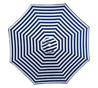AGGCQALJ Parasol de jardin élégant en polyester avec 6/8 baleines en acier, protection UV 30, matériau polyester durable, bleu/blanc, 2 metres/8 ribs
