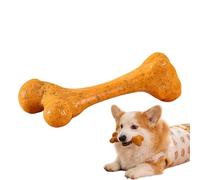 Aggressive Dog Chew Toys - Bone Shaped Beef Scent Durable Chewing Toy, Puppy Teething & Stress Relief Enrichment Toy for Boredom Reduction Training Indoor Outdoor Play, 4.92x1.77x0.79 inches