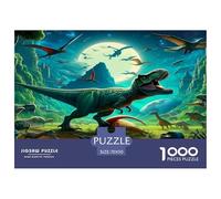 Aggressivité Dinosaure 1000 Piece Jigsaws for Adults Impossible Birthday Gifts for Women and Man Art Colorful DIY Craft 70x50cm/1000pcs