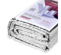 AggSound 3mm réfléchissant simple couche d'isolation à bulles, 60,9cm × 3m double face d'isolation en feuille d'aluminium, adapté à toutes les saisons, fenêtres, portes de garage, toits, etc.