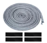 AggSound Cordon d'étanchéité rond pour poêle de cheminée, tuyau de poêle et | Cordon d'étanchéité élastique résistant à la chaleur 600 °C pour poêle, tuyau de poêle et porte de cheminée