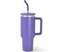 AGH life 1182ML 40OZ Mug Isotherme, Café avec poignée et Paille, Voyage double isolée sous vide avec Couvercle, Inoxydable 304 Tasse à Café Travel Mug, Boissons Chaudes et Froides Sans BPA