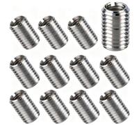 aghoer Insert Fileté M8 à M10 x 15mm | L'ajustement précis des vis augmente la vitesse d'installation 90% - 12 pièces acier inoxydable pour Réparation automobile