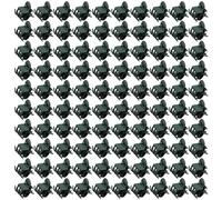 aghoer Lot de 100 pinces à orchidées, clips en plastique, pour plantes de jardin, mini pinces à orchidées, clips en rotin attachés, pour maintenir les plantes, vert foncé