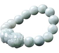 AGHSGDBCE Bracelet Feng Shui, bracelet en perles de jade Pixiu, richesse, prospérité, spirituel, talisman, 13 mm