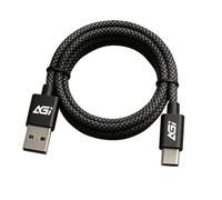 AGI CA138AC Câble USB A vers C 15W 1M en Nylon Tressé pour iPhone 16 15