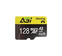 AGI TF138 Carte microSD 128 Go avec Adaptateur, et microSDXC, A2, U3, V30, Vitesse de Lecture jusqu'à 98 Mo/s pour Drone/DashCam/Appareil Photo/Téléphone/Switch/PC/Tablette