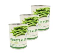 Agidra - Lot 3x Haricots verts très fins - Conserve 800g