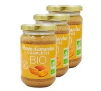 Agidra - Lot 3x Purée d'amande complète BIO - Pot 300g