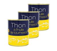 Agidra Lot 3x Thon entier à l'huile de tournesol - Boîte 800g
