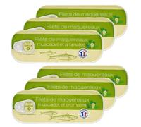 Agidra - Lot 6x Filets de maquereaux muscadet & aromates - Conserve 176g