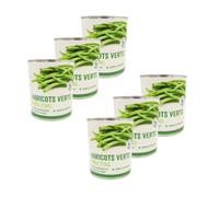 Agidra - Lot 6x Haricots verts très fins - Conserve 800g