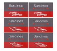 Agidra - Lot 6x Sardines à la tomate - Maroc - conserve 125g