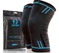 Agile Now - Genouillère set 2 pièces Premium stabilise & protège les articulations à chaque mouvement - pour femmes & hommes - Knee Pads antidérapants & respirants - pour tous les sports (L | Bleu)
