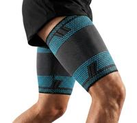 AGILE NOW® Lot de 2 bandages de compression antidérapants pour hommes et femmes - Bleu - Taille XL