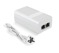 AgilePoElink Injecteur PoE 52 V 30 W IEEE802.3at/af, PoE (15,4 W) ou PoE+ (30 W) - Distance d'alimentation sur Ethernet jusqu'à 100 mètres - Adaptateur d'injecteur PoE pour caméra IP, point d'accès,