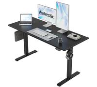 Agilestic Bureau Assis Debout Électrique, 120 x 60 cm Bureau Table Debout Réglable en Hauteur, Panneau Contrôle à Fonctions Mémoires et Système Anti-Collision, Noir